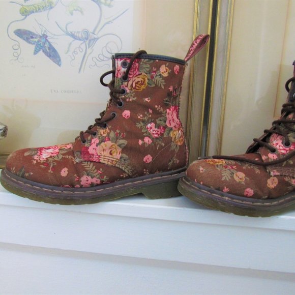 Dr. Martens Shoes - Dr. Martens 1460 Victorian Floral Canvas Boots